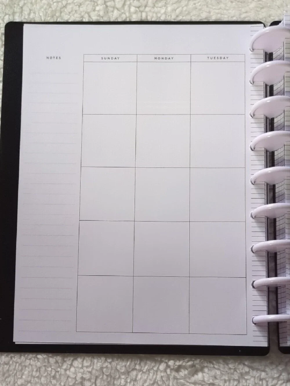 The Happy Planner Black & Gold Floral Planner And Notebook with White Discs
